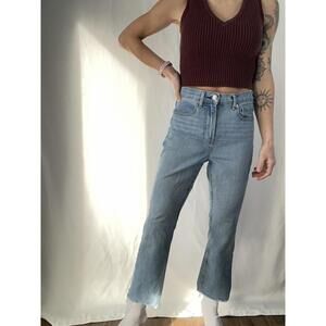 EVERLANE Light Blue High Waist Cropped Straight Leg Jean size 26